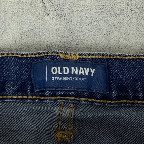 Old Navy Straight Leg Boys Blue Jeans Sz 16 Husky Adjustable Elastic Waist - Picture 4 of 11
